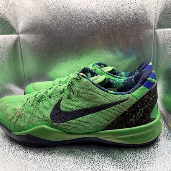 Size 14 Nike Kobe 8 Elite Poison Green/Blackened Blue‎ Mens Sneakers 586156-300 - Picture 8 of 12